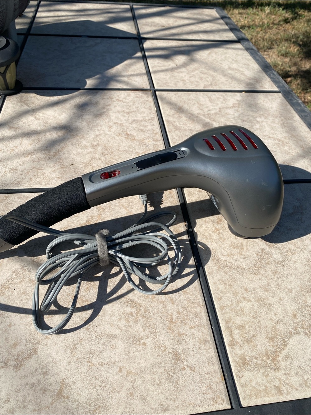 HoMedics Handheld Electric Percussion Massager with Heat Model Pa-1HW Broad Body